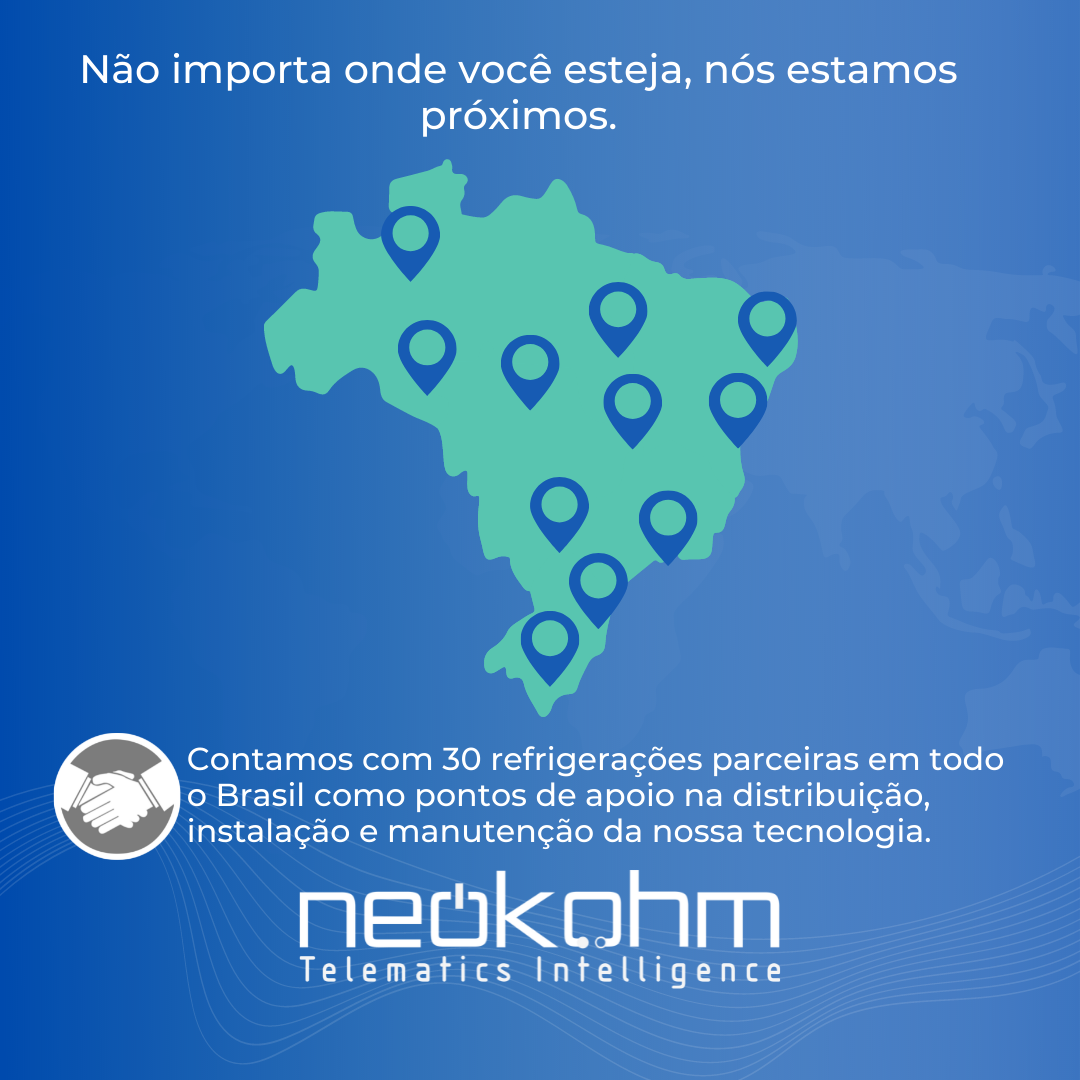 Neokohm | Telematics Intelligence - Abrangncia de Atendimento Neokohm | Rede de Distribuidores
